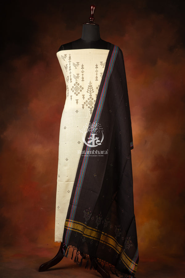 Nuktaa - Ivory Noir Tangaliya 2 pc Suit Set – A Dana Weave Legacy