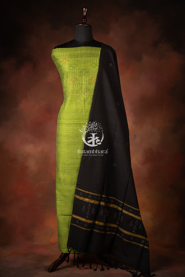 Nuktaa - Forest Lime Noir Tangaliya 2 pc Suit Set – A Dana Weave Legacy