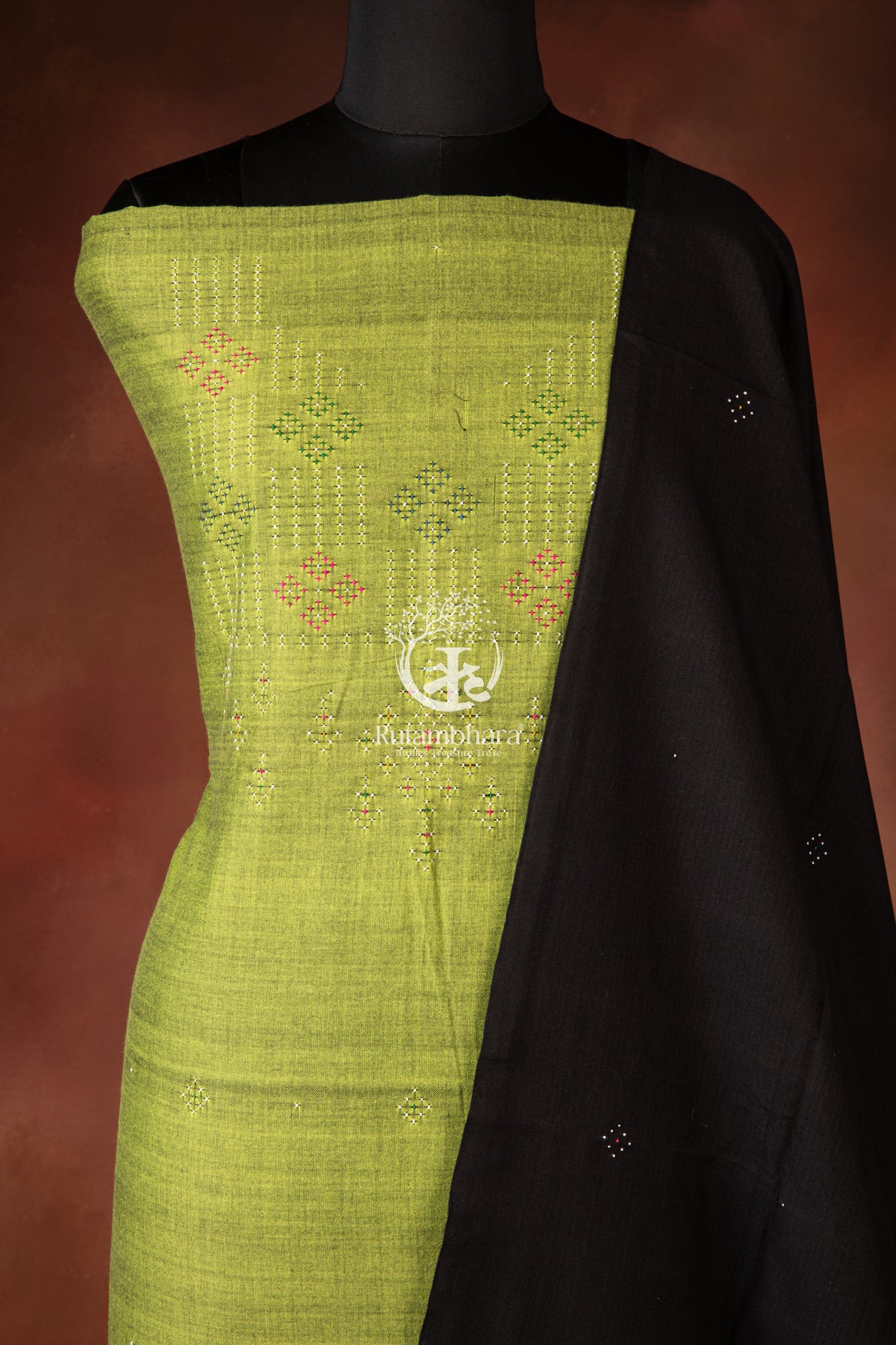 Nuktaa - Forest Lime Noir Tangaliya 2 pc Suit Set – A Dana Weave Legacy