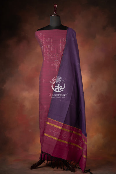 Nuktaa - Berry Wine and Violet Tangaliya 2 pc Suit Set – A Dana Weave Legacy