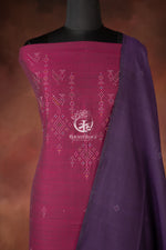Nuktaa - Berry Wine and Violet Tangaliya 2 pc Suit Set – A Dana Weave Legacy
