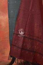 Nuktaa - Midnight Teal and Maroon Tangaliya 2 pc Suit Set – A Dana Weave Legacy
