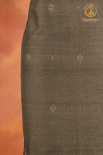 NUKTAA - NATURAL CLAY OLIVE HANDWOVEN TANGALIYA COTTON KURTA FABRIC