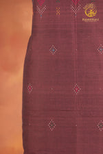 NUKTAA - DEEP WINE HANDWOVEN TANGALIYA COTTON KURTA FABRIC