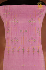 NUKTAA -BLUSH MAUVE HANDWOVEN TANGALIYA COTTON KURTA FABRIC