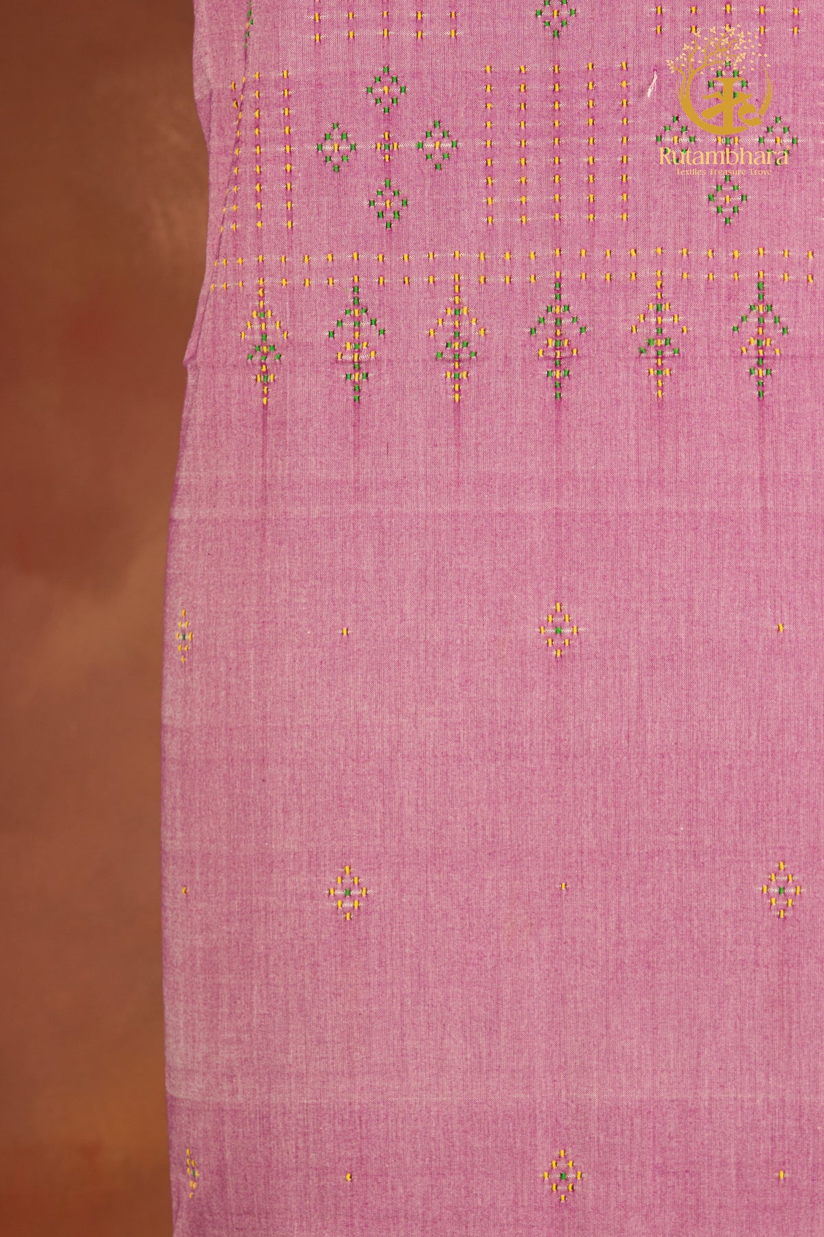 NUKTAA -BLUSH MAUVE HANDWOVEN TANGALIYA COTTON KURTA FABRIC