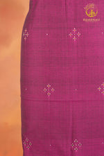 NUKTAA -JAMUNI PURPLE HANDWOVEN TANGALIYA COTTON KURTA FABRIC