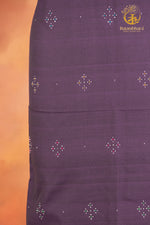NUKTAA - RICH VIOLET HANDWOVEN TANGALIYA COTTON KURTA FABRIC