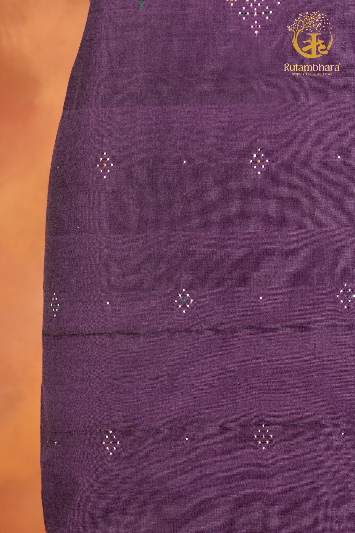 NUKTAA - LAVENDER VIOLET HANDWOVEN TANGALIYA COTTON KURTA FABRIC