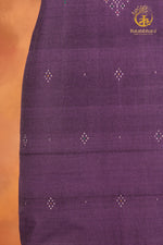 NUKTAA - LAVENDER VIOLET HANDWOVEN TANGALIYA COTTON KURTA FABRIC