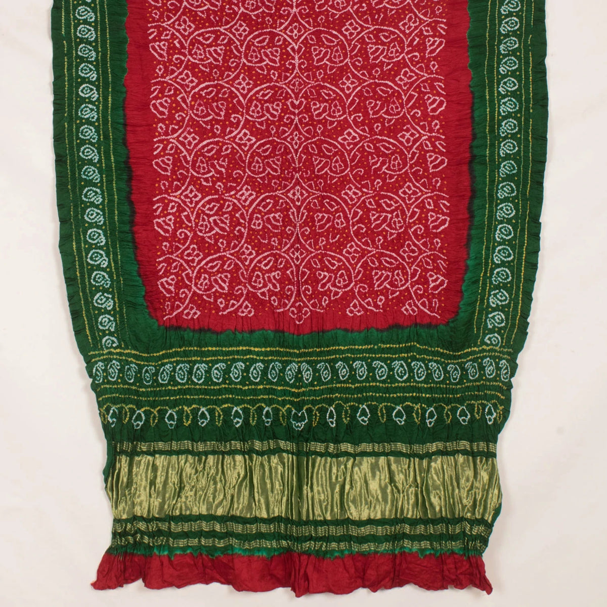 Handcrafted Bandhani Gajji Silk Dupatta