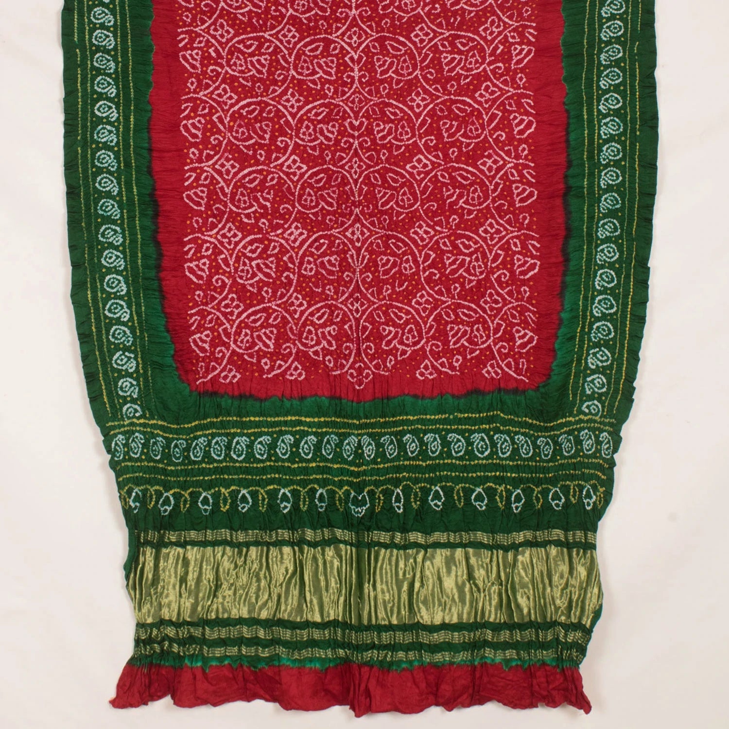 Handcrafted Bandhani Gajji Silk Dupatta