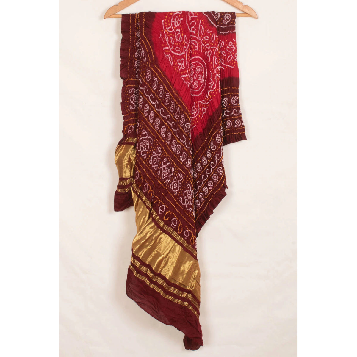 Handcrafted Bandhani Gajji Silk Dupatta