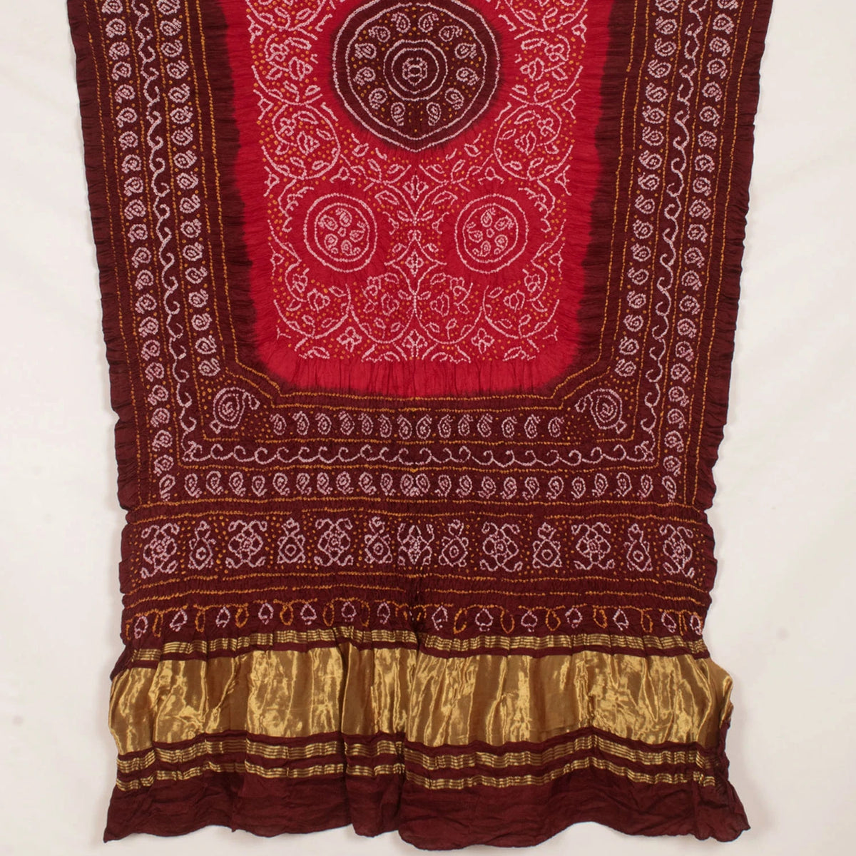 Handcrafted Bandhani Gajji Silk Dupatta