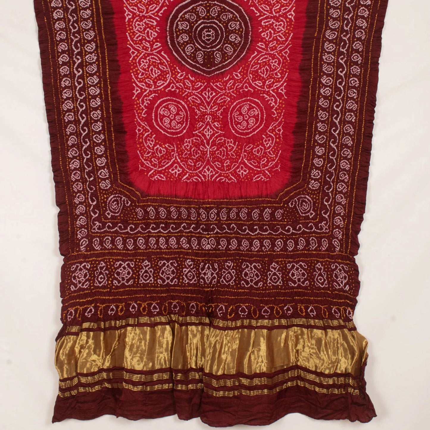 Handcrafted Bandhani Gajji Silk Dupatta