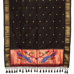 Handwoven Paithani Silk Dupatta-Rutambhara-RUTAMBHARA