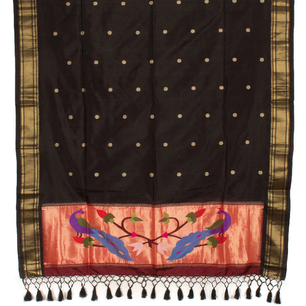 Handwoven Paithani Silk Dupatta-Rutambhara-RUTAMBHARA