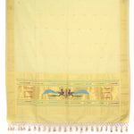 Handwoven Paithani Cotton Dupatta-Rutambhara-RUTAMBHARA