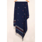 Handwoven Jamdani Cotton Dupatta-Rutambhara-RUTAMBHARA