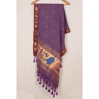Handwoven Paithani Silk Dupatta-Rutambhara-RUTAMBHARA