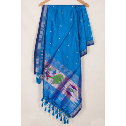 Handwoven Paithani Silk Dupatta-Rutambhara-RUTAMBHARA