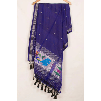 Handwoven Paithani Silk Dupatta-Rutambhara-RUTAMBHARA