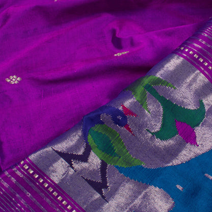 Handwoven Paithani Silk Dupatta-Rutambhara-RUTAMBHARA
