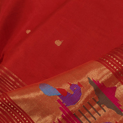 Handwoven Paithani Silk Dupatta-Rutambhara-RUTAMBHARA