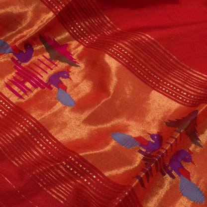Handwoven Paithani Silk Dupatta-Rutambhara-RUTAMBHARA