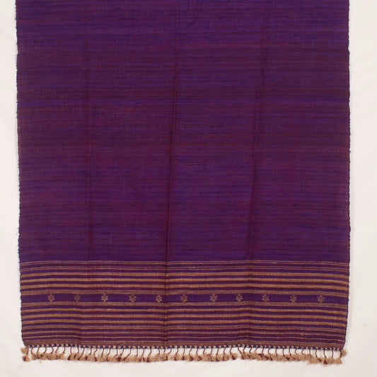 Handwoven Kutchi Weave Tussar Merino Wool Shawl