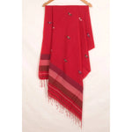 Handwoven Jamdani Cotton Dupatta-Rutambhara-RUTAMBHARA