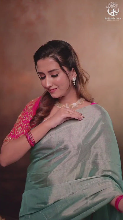 Timeless Elegance Chanderi Tissue in Saree Length - 4-ply Weave