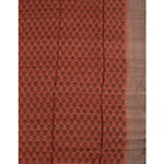 Hand Block Printed Tussar Silk Salwar Suit Material-Rutambhara-RUTAMBHARA