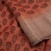 Hand Block Printed Tussar Silk Salwar Suit Material