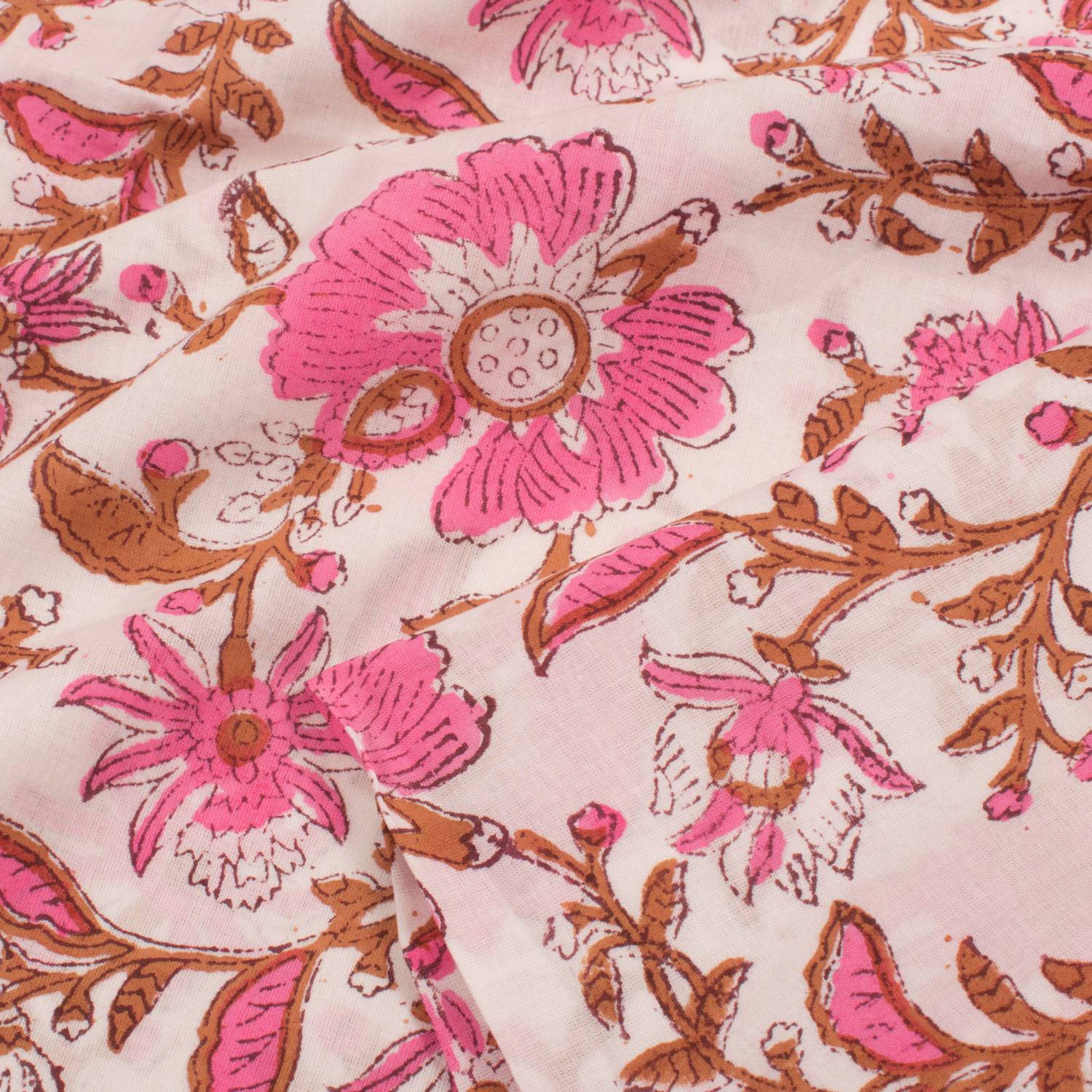 Hand Block Printed Cotton Salwar Suit Material-Rutambhara-RUTAMBHARA