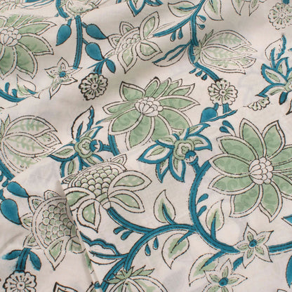 Hand Block Printed Cotton Salwar Suit Material-Rutambhara-RUTAMBHARA