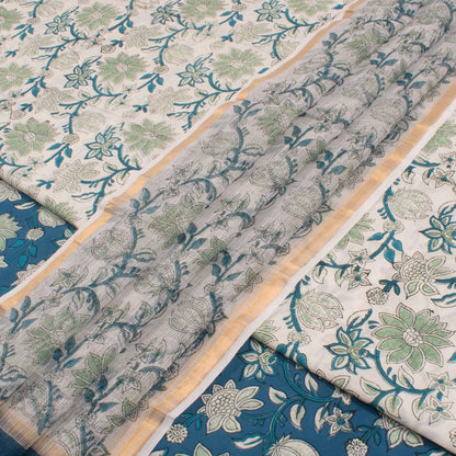 Hand Block Printed Cotton Salwar Suit Material-Rutambhara-RUTAMBHARA