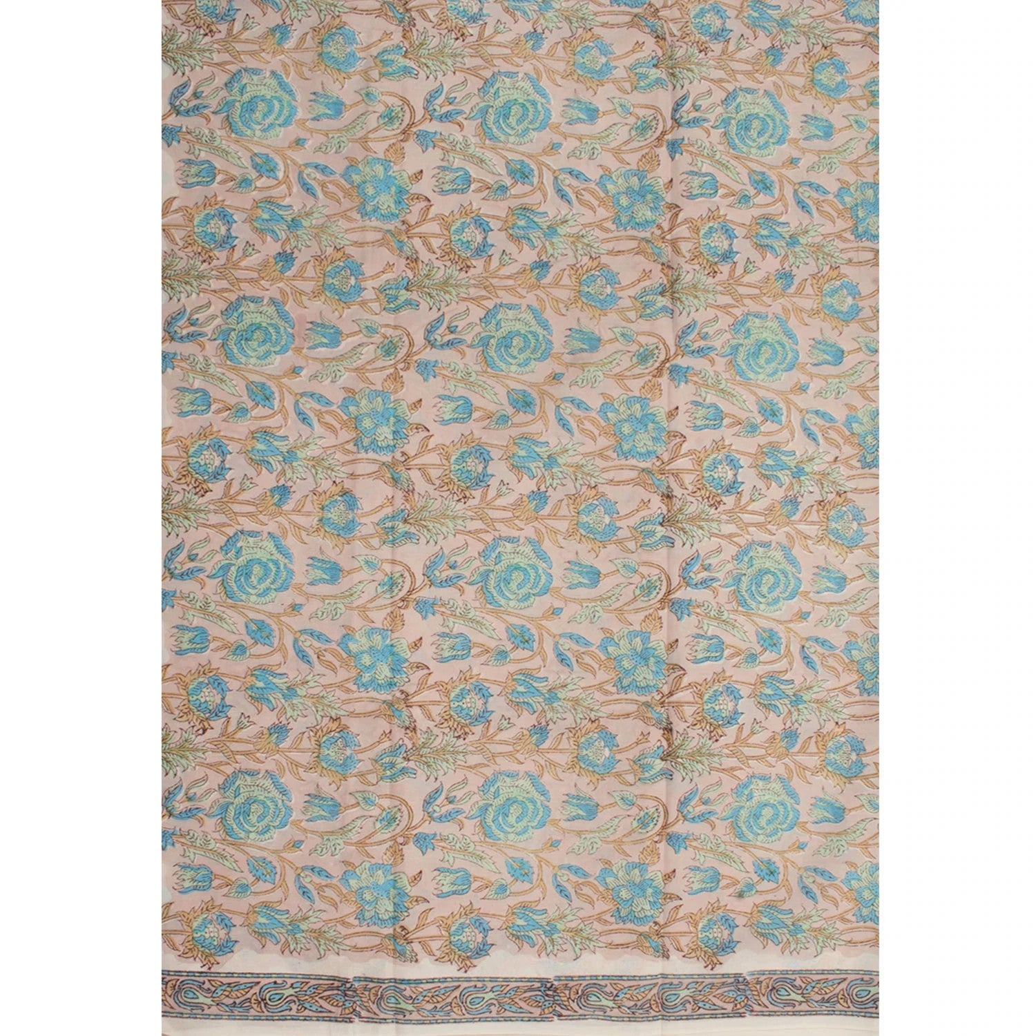 Hand Block Printed Cotton Salwar Suit Material-Rutambhara-RUTAMBHARA