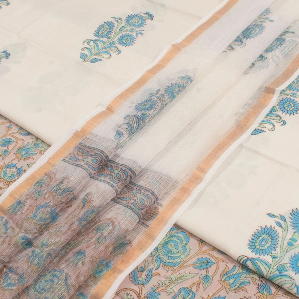 Hand Block Printed Cotton Salwar Suit Material