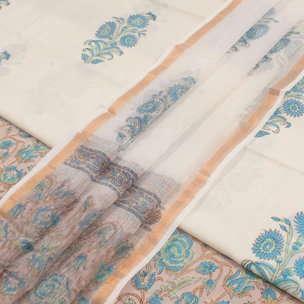 Hand Block Printed Cotton Salwar Suit Material-Rutambhara-RUTAMBHARA