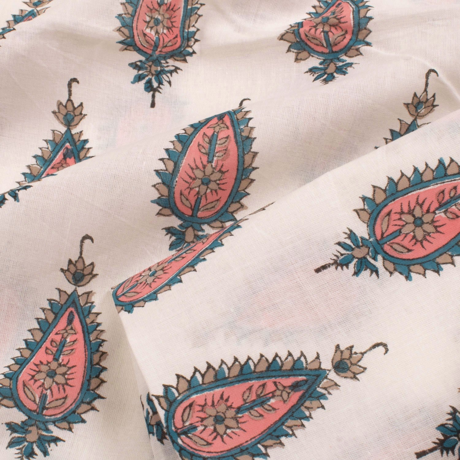 Hand Block Printed Cotton Salwar Suit Material-Rutambhara-RUTAMBHARA