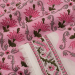 Hand Block Printed Cotton Salwar Suit Material-Rutambhara-RUTAMBHARA