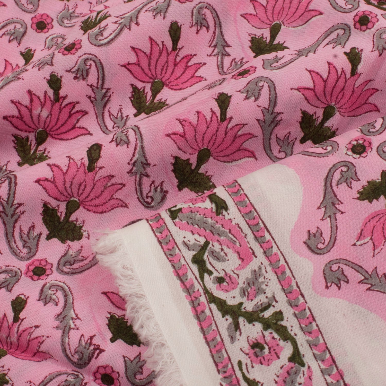 Hand Block Printed Cotton Salwar Suit Material-Rutambhara-RUTAMBHARA