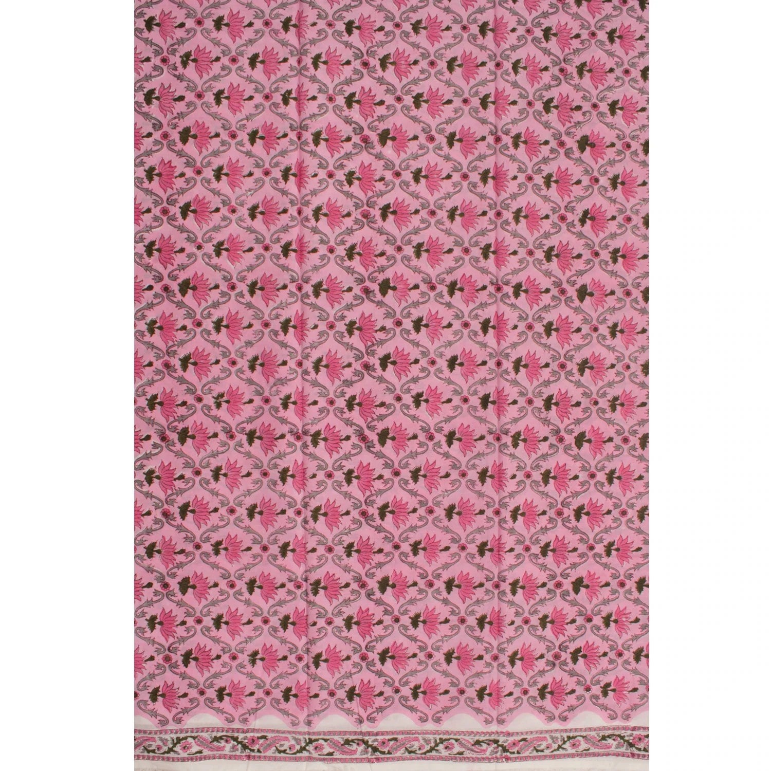 Hand Block Printed Cotton Salwar Suit Material-Rutambhara-RUTAMBHARA