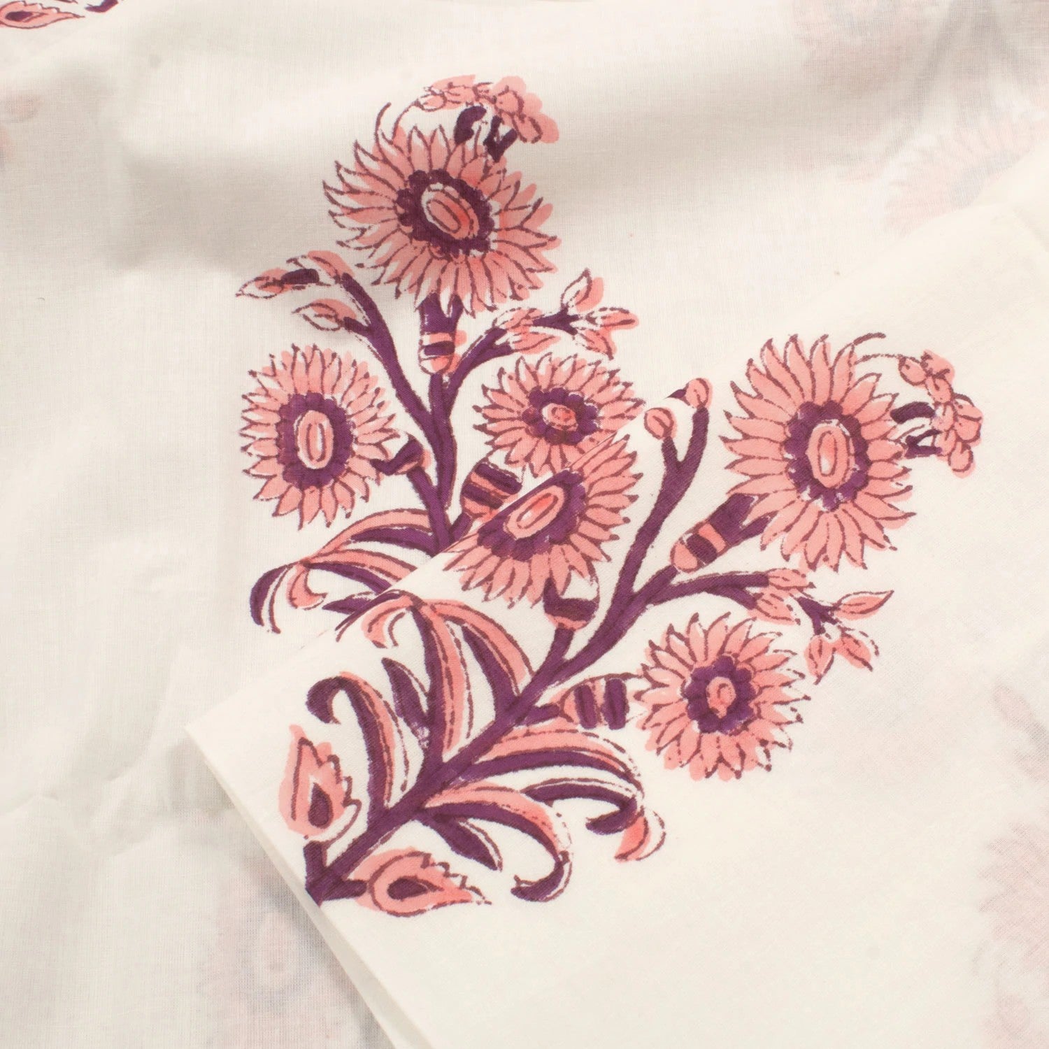 Hand Block Printed Cotton Salwar Suit Material-Rutambhara-RUTAMBHARA