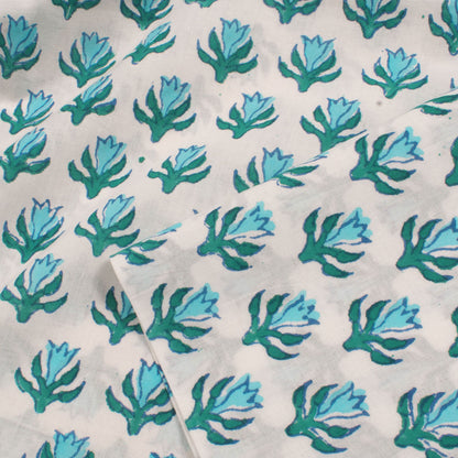 Hand Block Printed Cotton Salwar Suit Material-Rutambhara-RUTAMBHARA