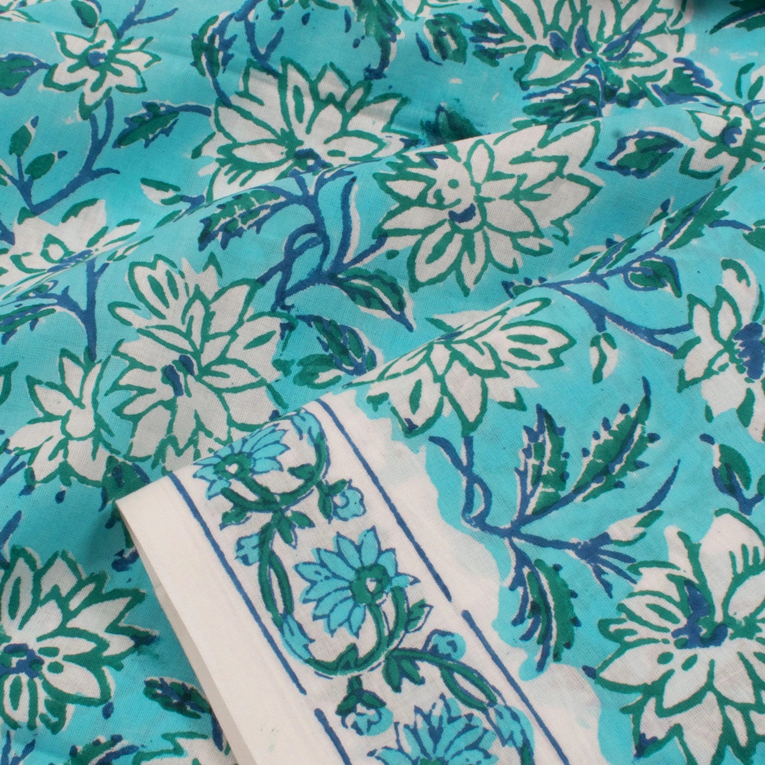 Hand Block Printed Cotton Salwar Suit Material-Rutambhara-RUTAMBHARA