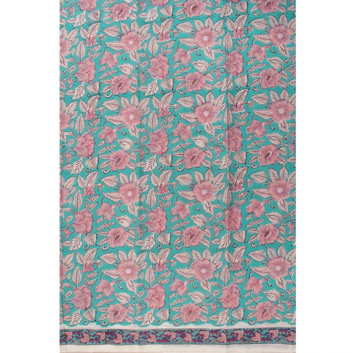 Hand Block Printed Cotton Salwar Suit Material-Rutambhara-RUTAMBHARA