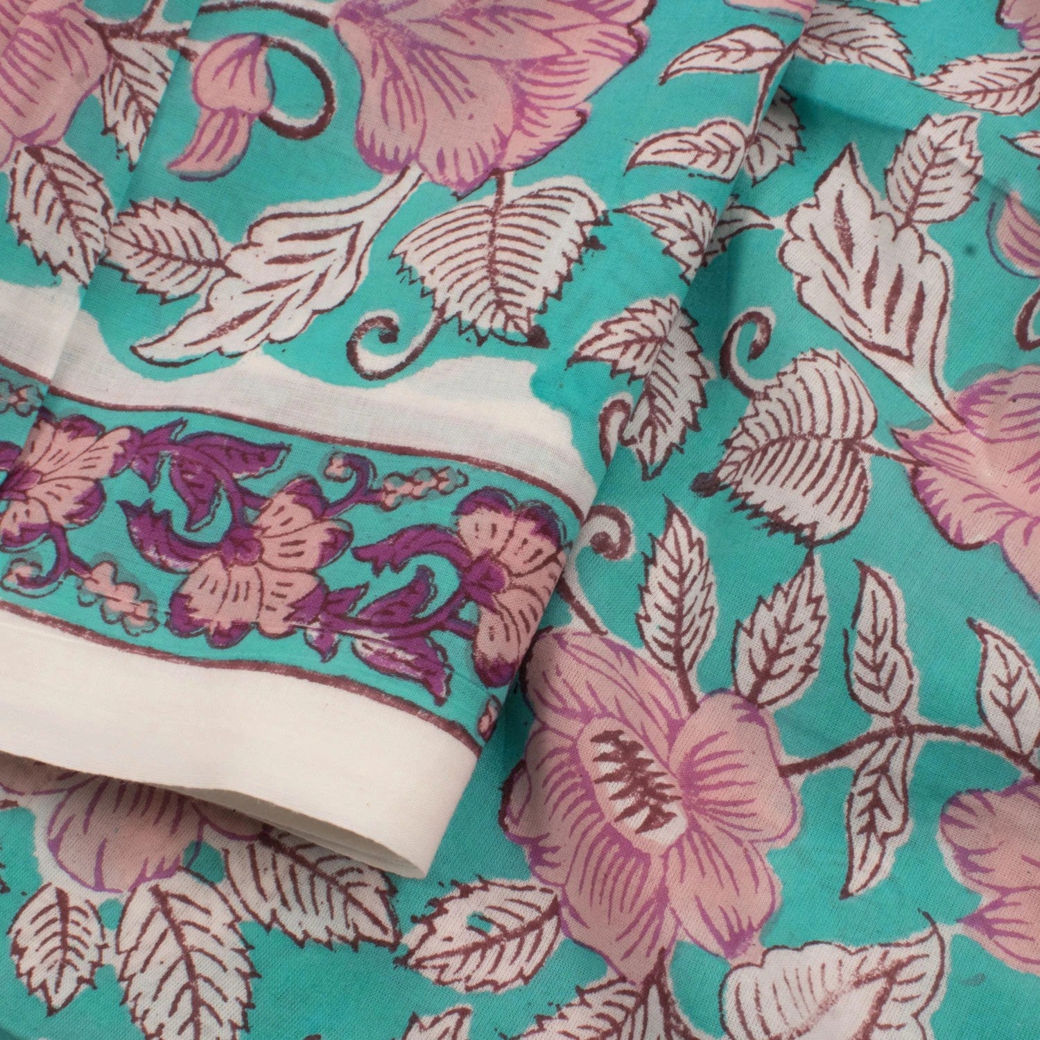 Hand Block Printed Cotton Salwar Suit Material-Rutambhara-RUTAMBHARA