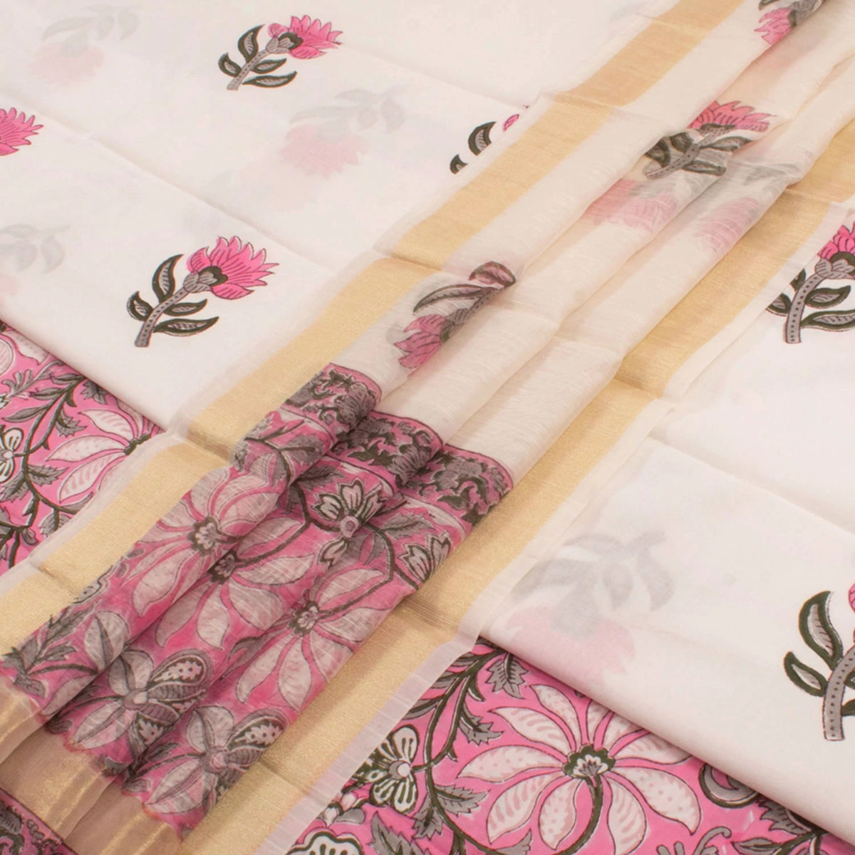 Hand Block Printed Cotton Salwar Suit Material